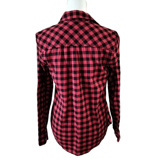J Crew Factory Size XS Buffalo Plaid Button Front Shirt - Picture 2 of 4